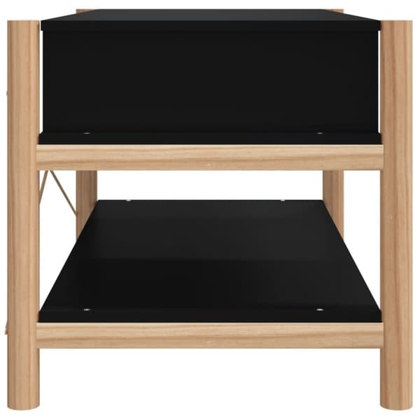 vidaXL Soffbord svart 82x48x45 cm konstruerat trä