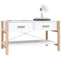 Miniatyrbilde 3 av 10: vidaXL Salongbord hvit 82x48x45 cm konstruert tre