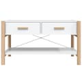 Miniatyrbilde 4 av 10: vidaXL Salongbord hvit 82x48x45 cm konstruert tre