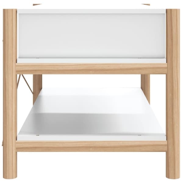 vidaXL Salongbord hvit 82x48x45 cm konstruert tre