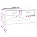 Miniatyrbilde 9 av 10: vidaXL Salongbord hvit 82x48x45 cm konstruert tre