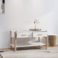 Miniatyrbilde 2 av 10: vidaXL Salongbord hvit 82x48x45 cm konstruert tre