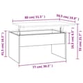 Miniatyrbillede 10 af 10: vidaXL sofabord 80x50,5x41,5 cm konstrueret træ hvid