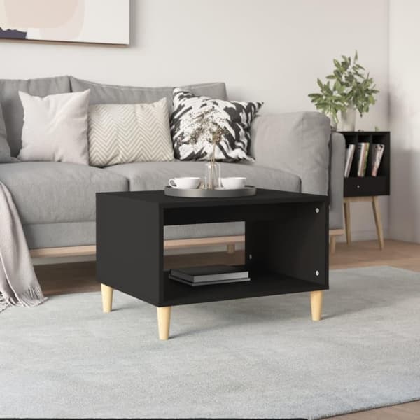 vidaXL sofabord 60x50x40 cm konstrueret træ sort