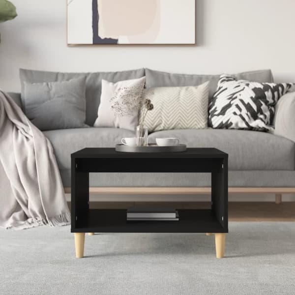 vidaXL sofabord 60x50x40 cm konstrueret træ sort