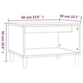 Miniatyrbillede 8 af 8: vidaXL sofabord 60x50x40 cm konstrueret træ sort