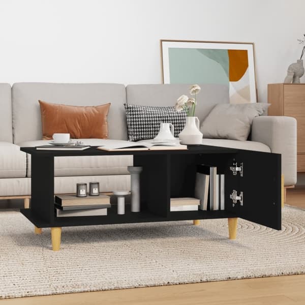 vidaXL sofabord 90x50x40 cm konstrueret træ sort