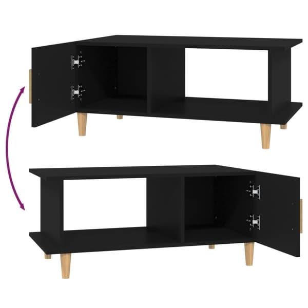 vidaXL sofabord 90x50x40 cm konstrueret træ sort