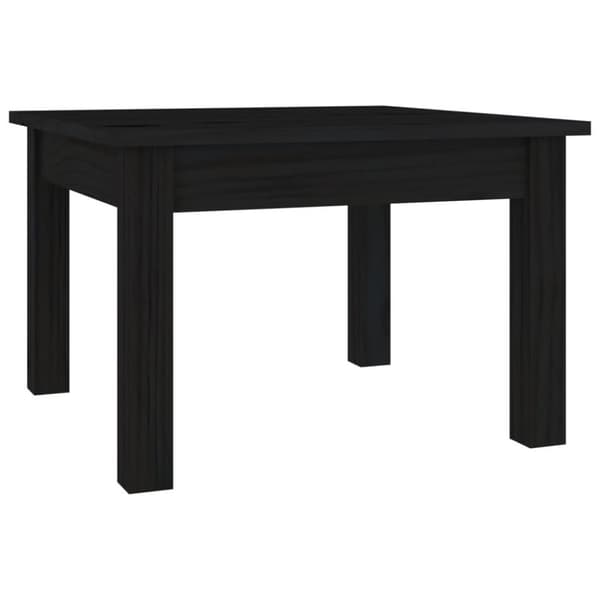 vidaXL sofabord 45x45x30 cm massivt fyrretræ sort