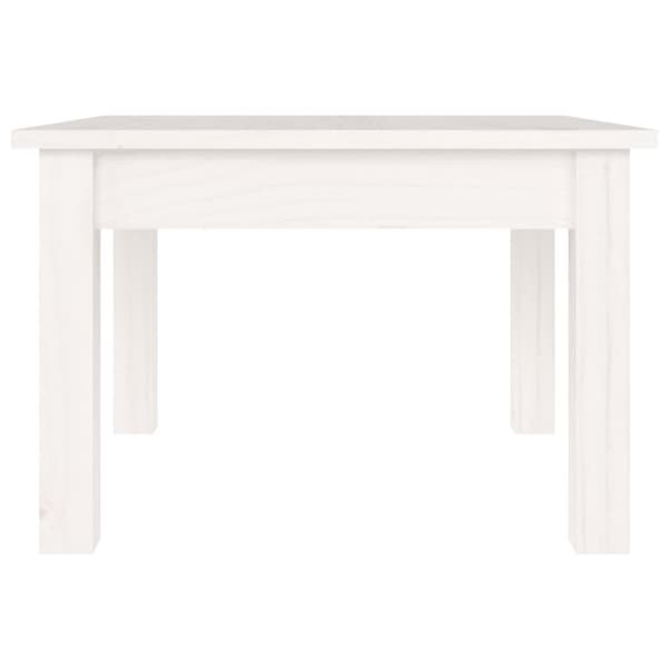 vidaXL sofabord 45x45x30 cm massivt fyrretræ hvid