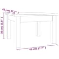 Miniatyrbillede 8 af 8: vidaXL sofabord 45x45x30 cm massivt fyrretræ hvid