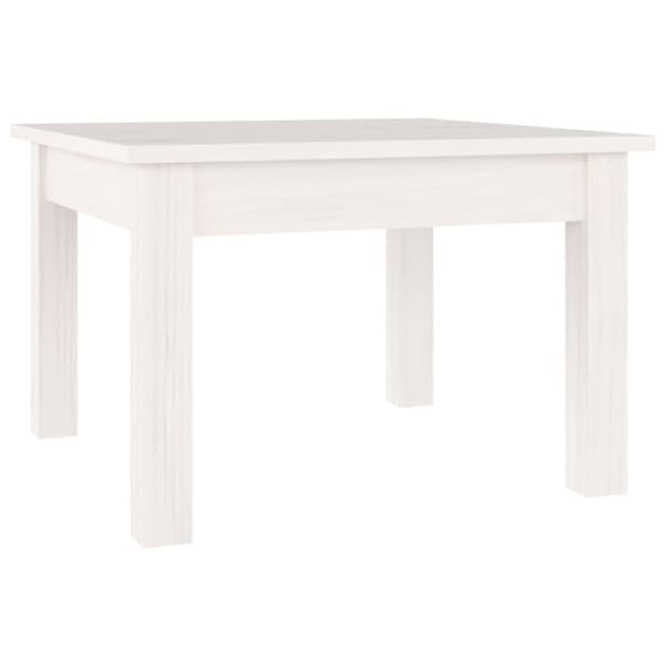 vidaXL sofabord 45x45x30 cm massivt fyrretræ hvid