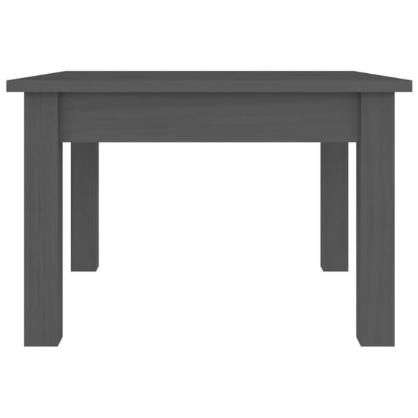 vidaXL sofabord 45x45x30 cm massivt fyrretræ grå