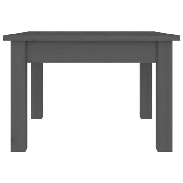 vidaXL sofabord 45x45x30 cm massivt fyrretræ grå