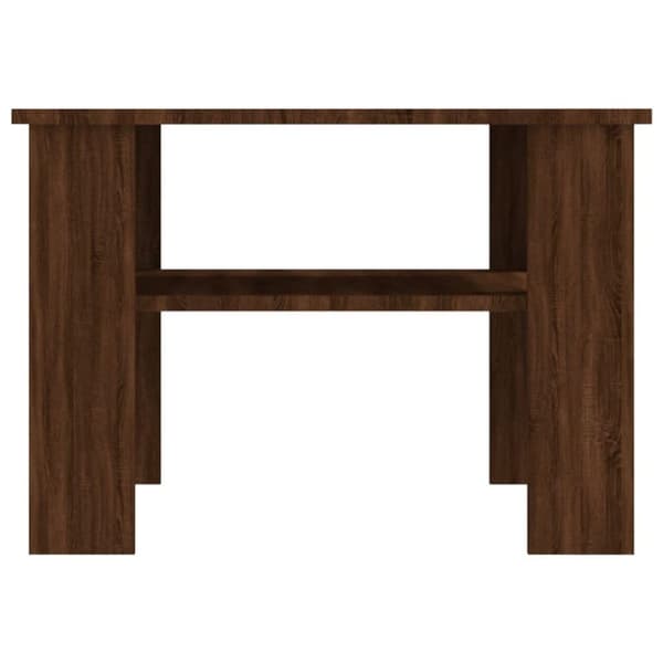 vidaXL sofabord 60x60x42 cm konstrueret træ brun egetræsfarve