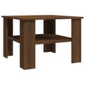Miniatyrbillede 1 af 6: vidaXL sofabord 60x60x42 cm konstrueret træ brun egetræsfarve