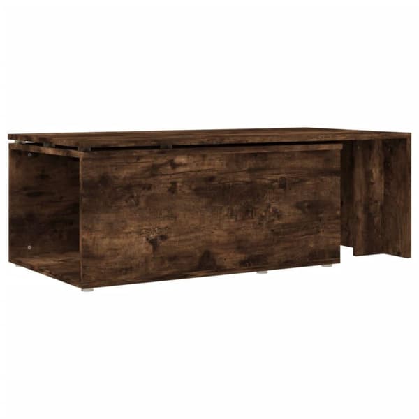 vidaXL sofabord 150x50x35 cm konstrueret træ røget egetræsfarve