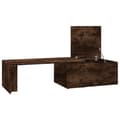 Miniatyrbillede 7 af 11: vidaXL sofabord 150x50x35 cm konstrueret træ røget egetræsfarve