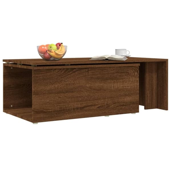 vidaXL sofabord 150x50x35 cm konstrueret træ brun egetræsfarve