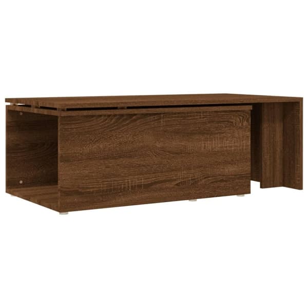vidaXL sofabord 150x50x35 cm konstrueret træ brun egetræsfarve