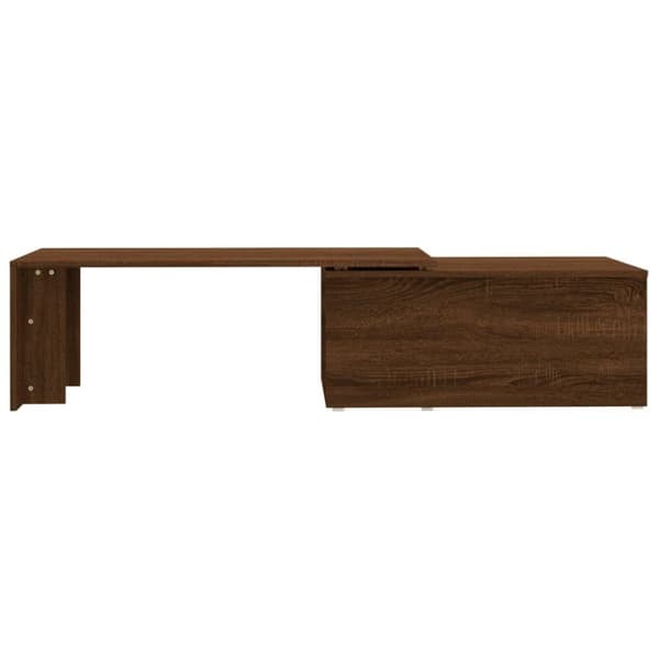 vidaXL sofabord 150x50x35 cm konstrueret træ brun egetræsfarve