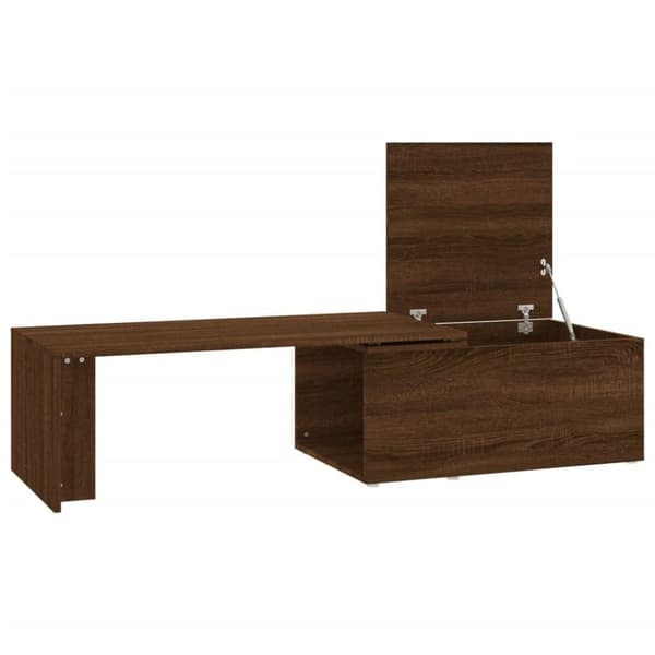 vidaXL sofabord 150x50x35 cm konstrueret træ brun egetræsfarve