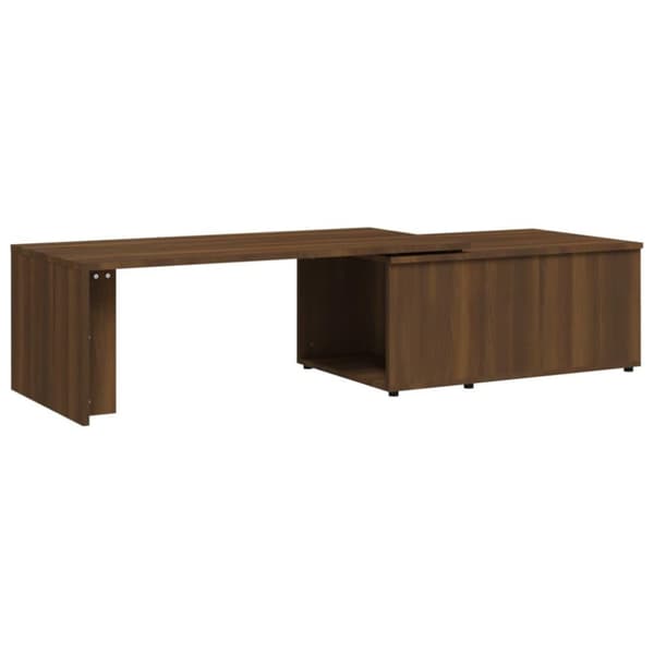 vidaXL sofabord 150x50x35 cm konstrueret træ brun egetræsfarve
