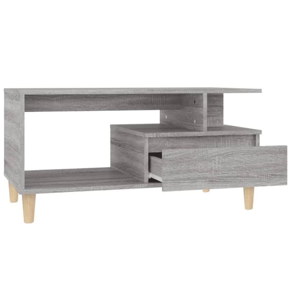 vidaXL Salongbord grå sonoma 90x49x45 cm konstruert tre