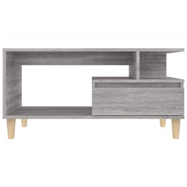 vidaXL Salongbord grå sonoma 90x49x45 cm konstruert tre