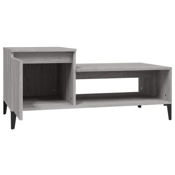 vidaXL Salongbord grå sonoma 100x50x45 cm konstruert tre