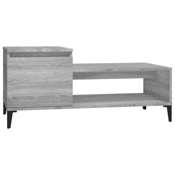 vidaXL Salongbord grå sonoma 100x50x45 cm konstruert tre