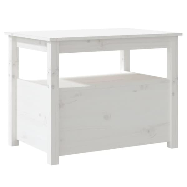 vidaXL sofabord 71x49x55 cm massivt fyrretræ hvid