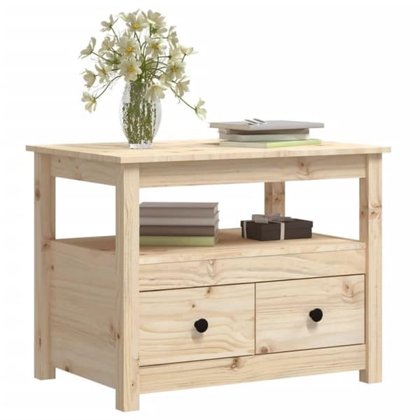 vidaXL sofabord 71x49x55 cm massivt fyrretræ