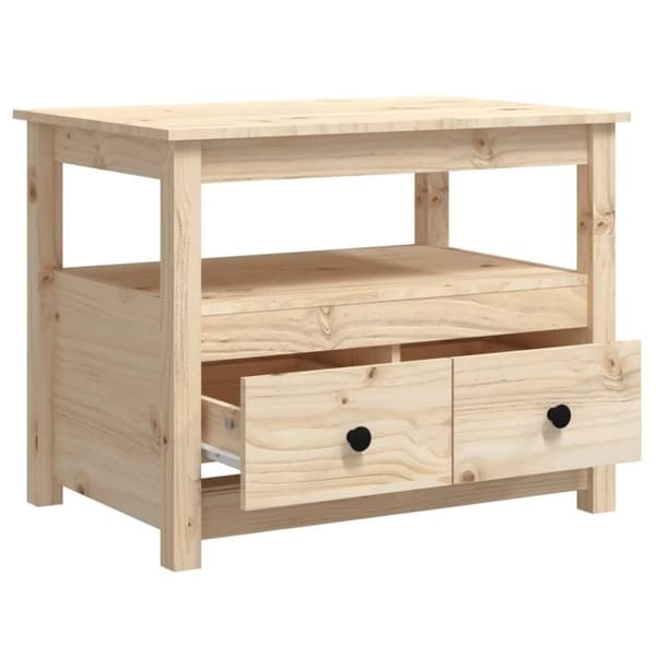 vidaXL sofabord 71x49x55 cm massivt fyrretræ