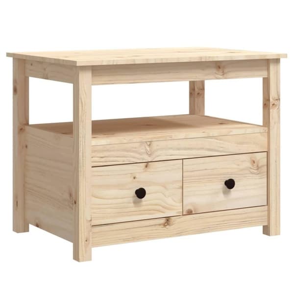 vidaXL sofabord 71x49x55 cm massivt fyrretræ