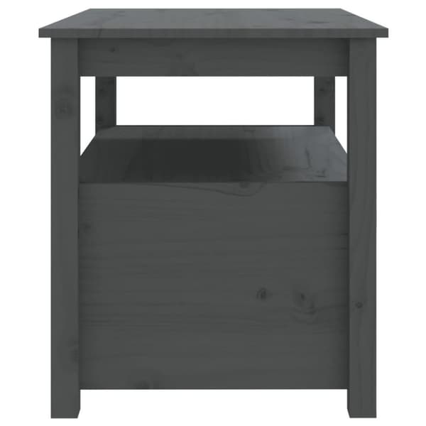 vidaXL sofabord 71x49x55 cm massivt fyrretræ grå