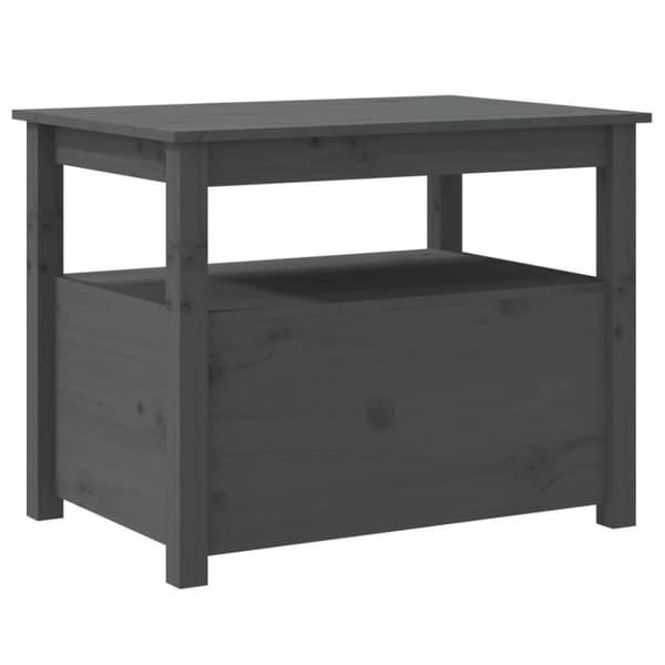 vidaXL sofabord 71x49x55 cm massivt fyrretræ grå