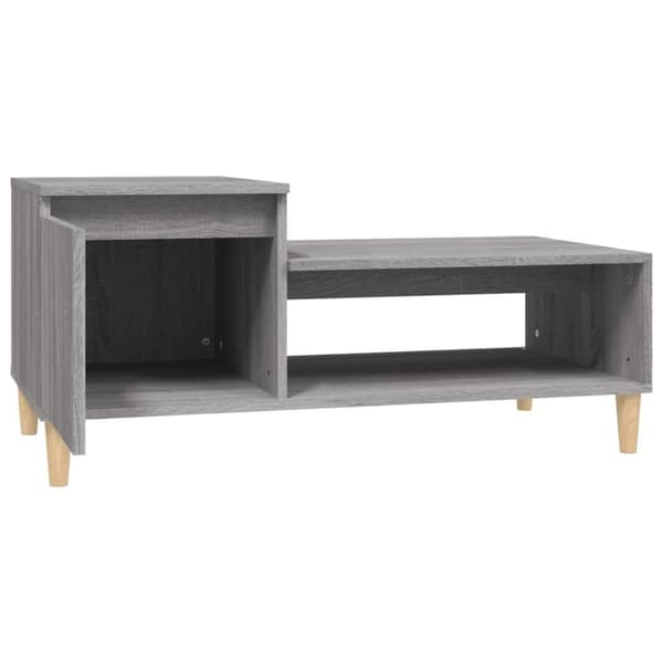 vidaXL Sohvapöytä harmaa Sonoma 100x50x45 cm tekninen puu