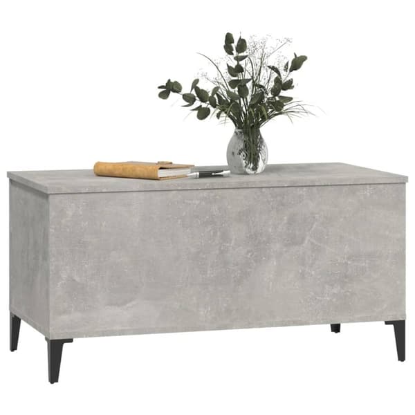 vidaXL Soffbord betonggrå 90x44,5x45 cm konstruerat trä