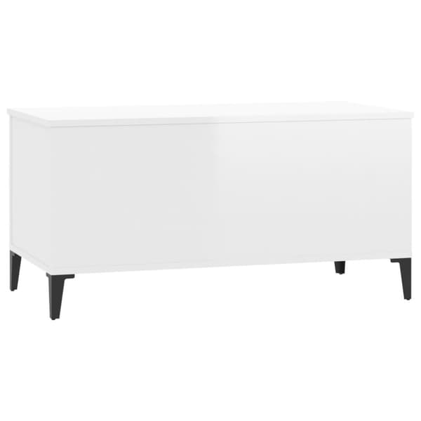 vidaXL Salongbord høyglans hvit 90x44,5x45 cm konstruert tre