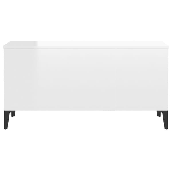 vidaXL Salongbord høyglans hvit 90x44,5x45 cm konstruert tre