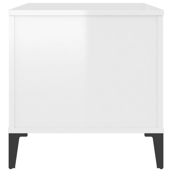 vidaXL Salongbord høyglans hvit 90x44,5x45 cm konstruert tre