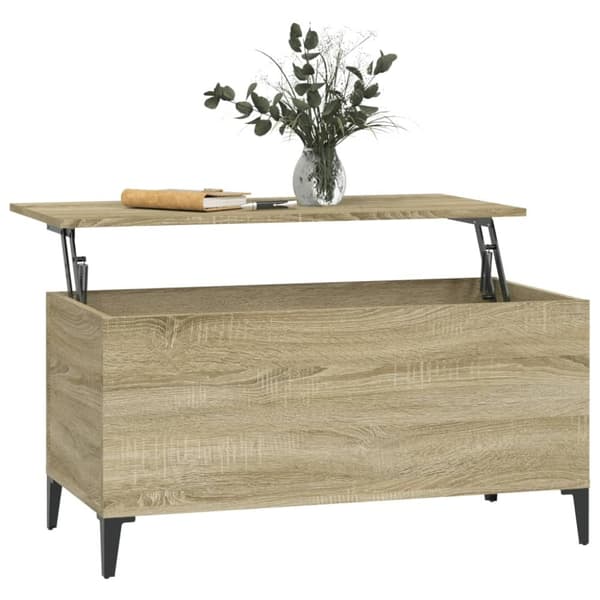 vidaXL Salongbord sonoma eik 90x44,5x45 cm konstruert tre
