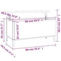 Miniatyrbillede 9 af 10: vidaXL sofabord 90x44,5x45 cm konstrueret træ hvid