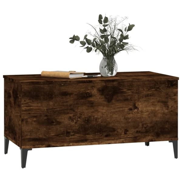 vidaXL Salongbord røkt eik 90x44,5x45 cm konstruert tre