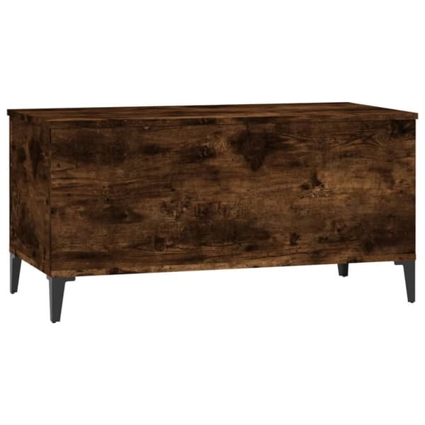 vidaXL Salongbord røkt eik 90x44,5x45 cm konstruert tre
