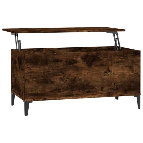 vidaXL Salongbord røkt eik 90x44,5x45 cm konstruert tre