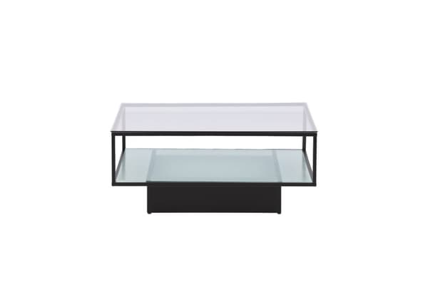 Maglehem sofabord 90x90cm svart, glass.