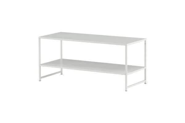 Staal sofabord 101,6x43,2cm hvit.