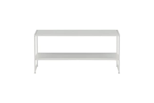 Staal sofabord 101,6x43,2cm hvit.